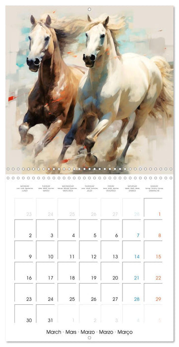 Élégance équine (CALVENDO Calendrier mensuel 2026)