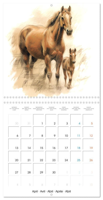 Élégance équine (CALVENDO Calendrier mensuel 2026)