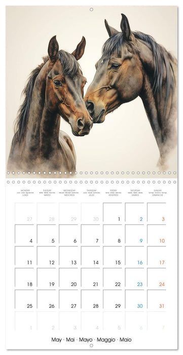 Élégance équine (CALVENDO Calendrier mensuel 2026)