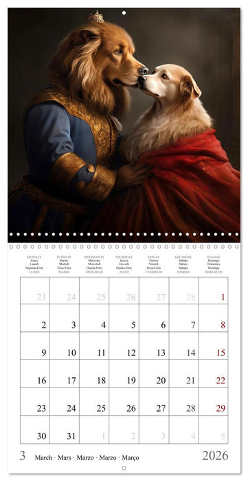 Fairy tale heroes with a wet nose (CALVENDO Monthly Calendar 2026)