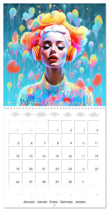 Vibrant Music (CALVENDO Monthly Calendar 2026)