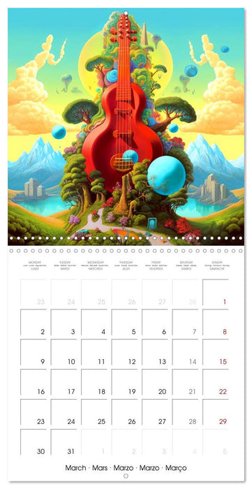 Vibrant Music (CALVENDO Monthly Calendar 2026)