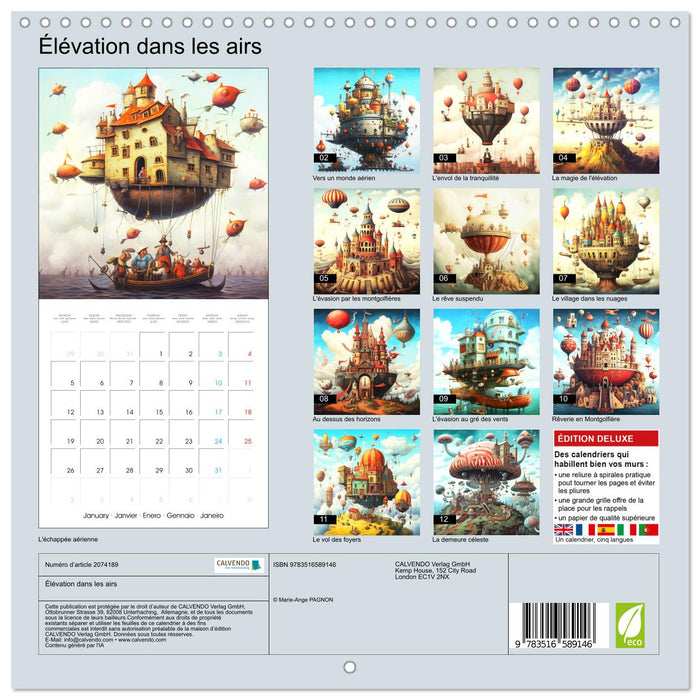 Élévation dans les airs (CALVENDO Calendrier mensuel 2026)