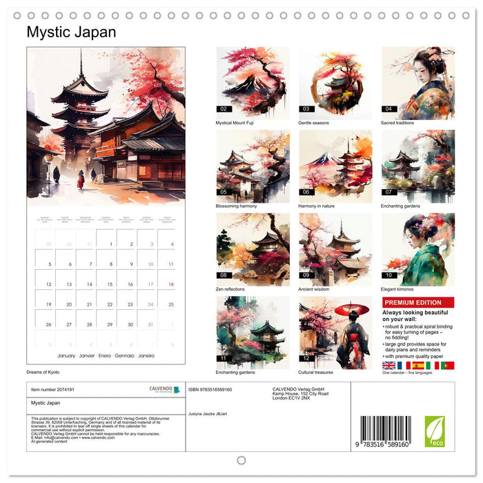 Mystic Japan (CALVENDO Monthly Calendar 2026)