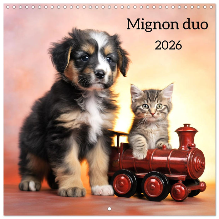 Mignon duo (CALVENDO Calendrier mensuel 2026)
