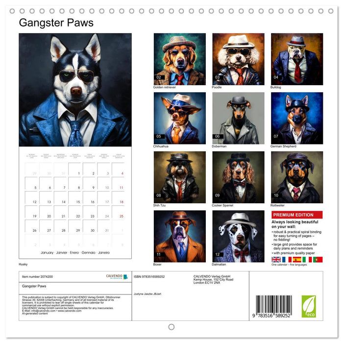 Gangster Paws (CALVENDO Monthly Calendar 2026)