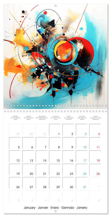 Voyage abstrait chromatique (CALVENDO Calendrier mensuel 2026)