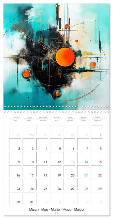 Voyage abstrait chromatique (CALVENDO Calendrier mensuel 2026)