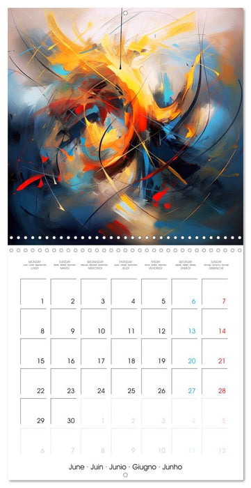 Voyage abstrait chromatique (CALVENDO Calendrier mensuel 2026)