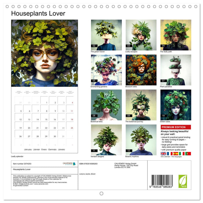 Houseplants Lover (CALVENDO Monthly Calendar 2026)
