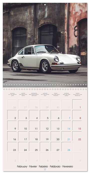 Voitures de course anciennes (CALVENDO Calendrier mensuel 2026)