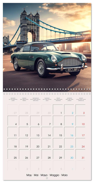 Voitures de course anciennes (CALVENDO Calendrier mensuel 2026)