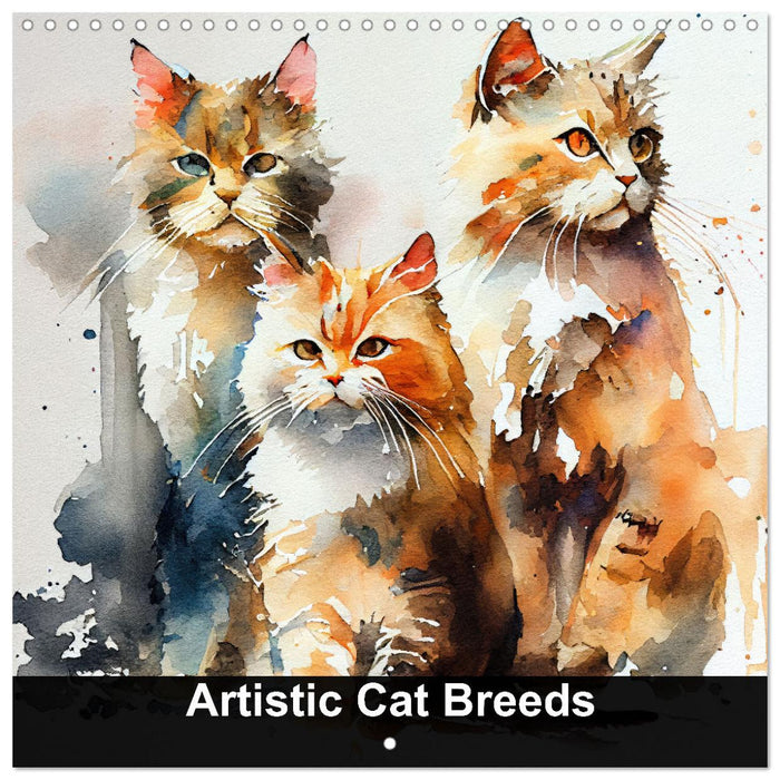 Artistic Cat Breeds (CALVENDO Monthly Calendar 2026)