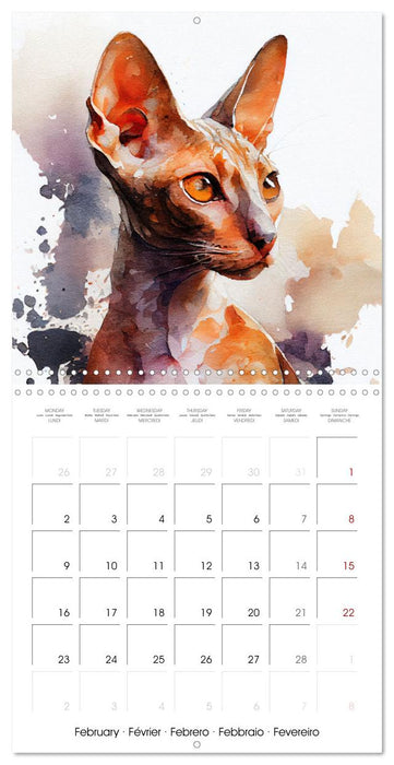Artistic Cat Breeds (CALVENDO Monthly Calendar 2026)