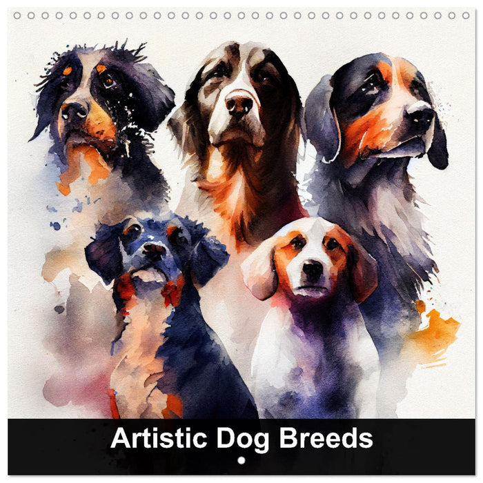 Artistic Dog Breeds (CALVENDO Monthly Calendar 2026)