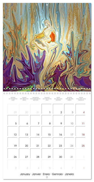 Des rêves féeriques - Peinture digitale (CALVENDO Calendrier mensuel 2026)