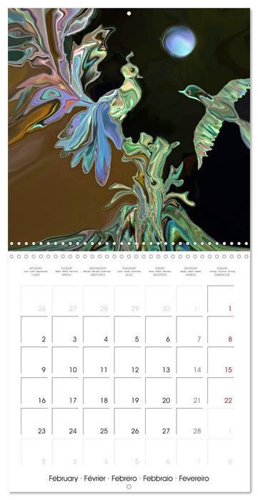 Des rêves féeriques - Peinture digitale (CALVENDO Calendrier mensuel 2026)