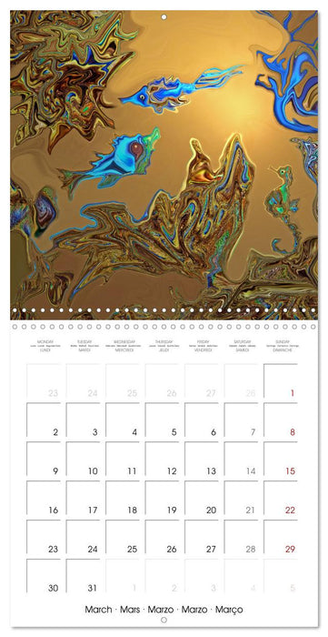 Des rêves féeriques - Peinture digitale (CALVENDO Calendrier mensuel 2026)