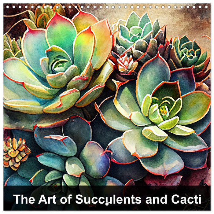 The Art of Succulents and Cacti (CALVENDO Monthly Calendar 2026)