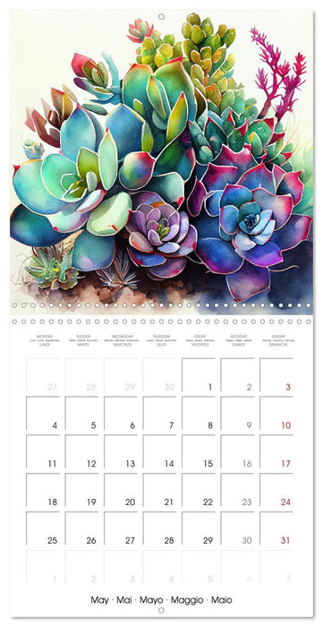 The Art of Succulents and Cacti (CALVENDO Monthly Calendar 2026)