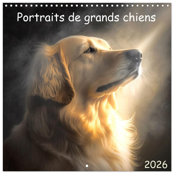 Portraits de grands chiens (CALVENDO Calendrier mensuel 2026)