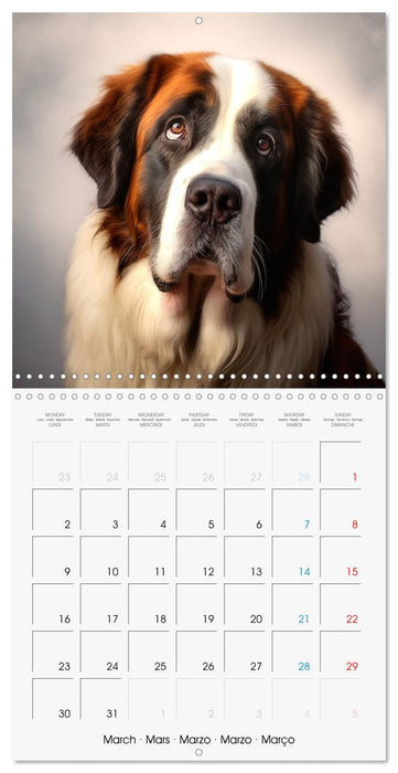 Portraits de grands chiens (CALVENDO Calendrier mensuel 2026)