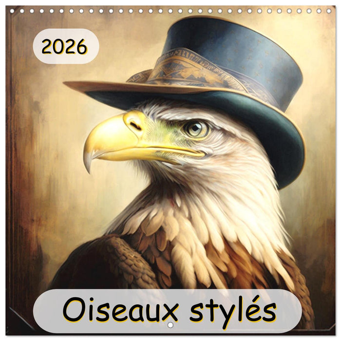 Oiseaux Stylés (CALVENDO Calendrier mensuel 2026)