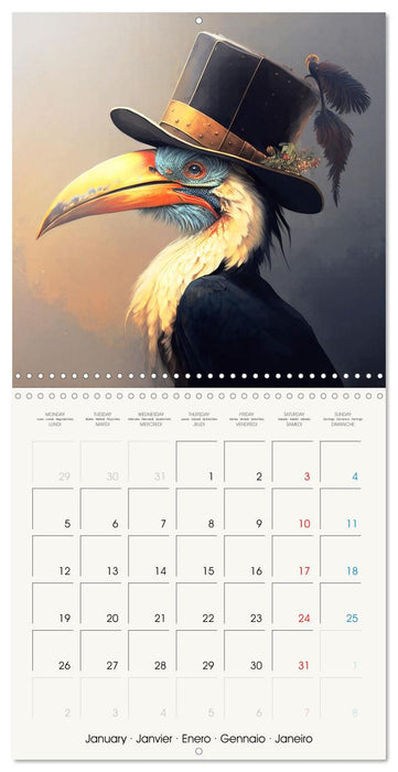 Oiseaux Stylés (CALVENDO Calendrier mensuel 2026)
