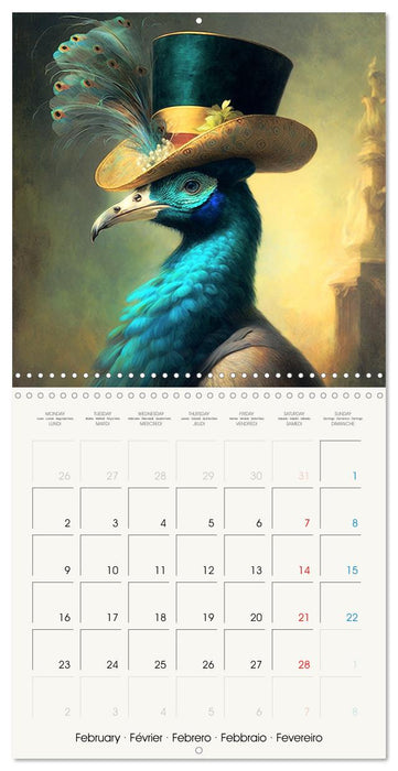 Oiseaux Stylés (CALVENDO Calendrier mensuel 2026)