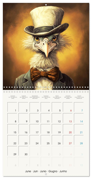 Oiseaux Stylés (CALVENDO Calendrier mensuel 2026)