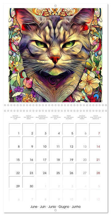 Chats de style Art nouveau (CALVENDO Calendrier mensuel 2026)