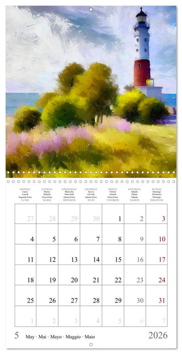 Phares de fantaisie (CALVENDO Calendrier mensuel 2026)