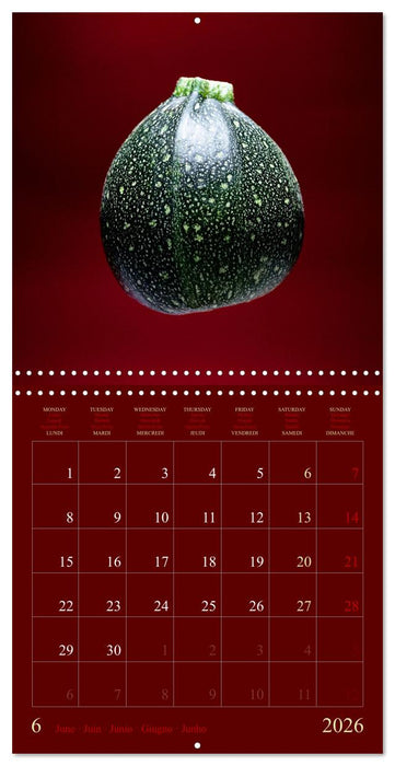 Les légumes hauts en couleur (CALVENDO Calendrier mensuel 2026)