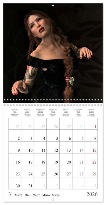 Tattoos on nice skin (CALVENDO Monthly Calendar 2026)