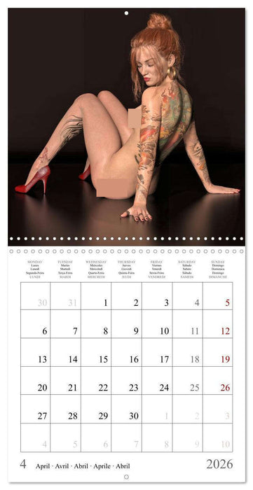 Tattoos on nice skin (CALVENDO Monthly Calendar 2026)