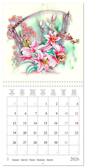 Quand l'âme parle (CALVENDO Calendrier mensuel 2026)