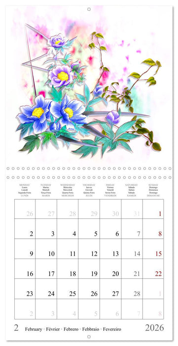 Quand l'âme parle (CALVENDO Calendrier mensuel 2026)