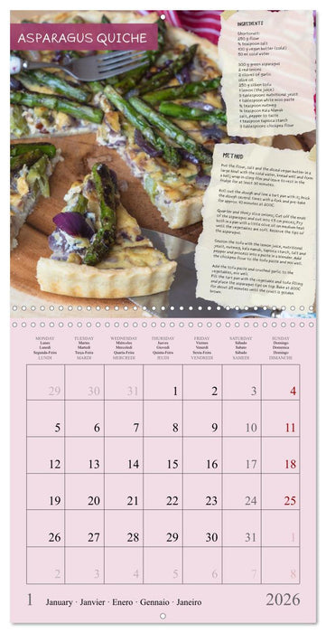 vegan indulgences - one plant-based recipe for each month (CALVENDO Monthly Calendar 2026)