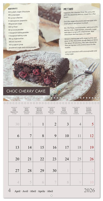vegan indulgences - one plant-based recipe for each month (CALVENDO Monthly Calendar 2026)