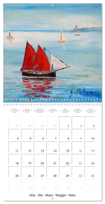 Mer en peinture (CALVENDO Calendrier mensuel 2026)