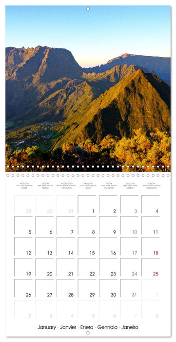 L'ile de la Réunion, un volcan au milieu de l'océan Indien (CALVENDO Calendrier mensuel 2026)