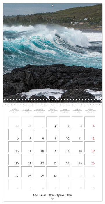 L'ile de la Réunion, un volcan au milieu de l'océan Indien (CALVENDO Calendrier mensuel 2026)