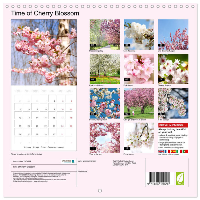 Time of Cherry Blossom (CALVENDO Monthly Calendar 2026)