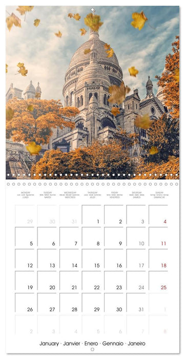 Le Paris romantique (CALVENDO Calendrier mensuel 2026)