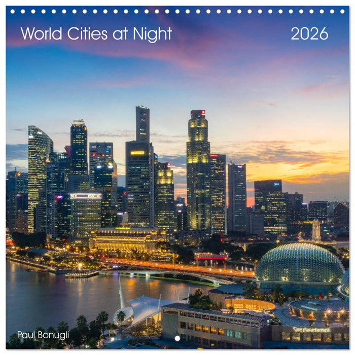 World Cities at Night (CALVENDO Monthly Calendar 2026)