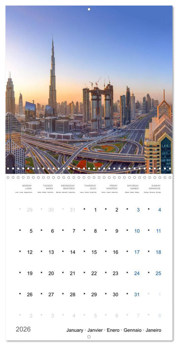 World Cities at Night (CALVENDO Monthly Calendar 2026)