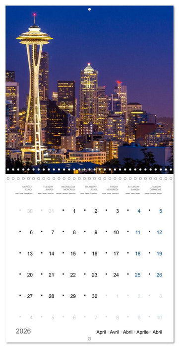 World Cities at Night (CALVENDO Monthly Calendar 2026)