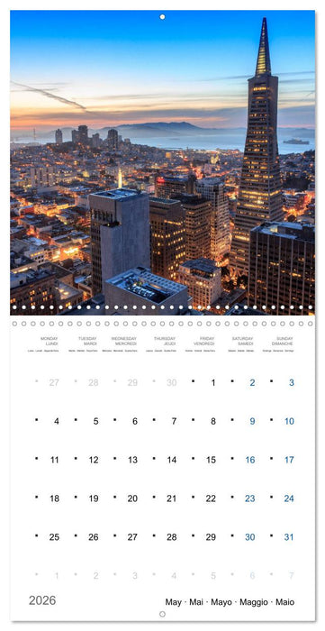 World Cities at Night (CALVENDO Monthly Calendar 2026)