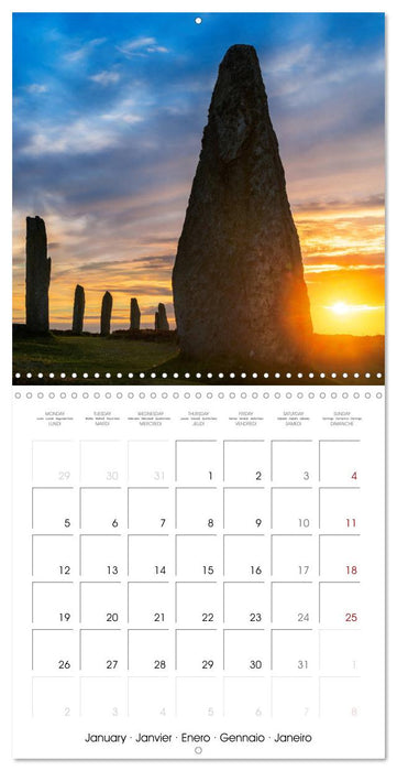 Prehistoric Sites of Northern Scotland (CALVENDO Monthly Calendar 2026)
