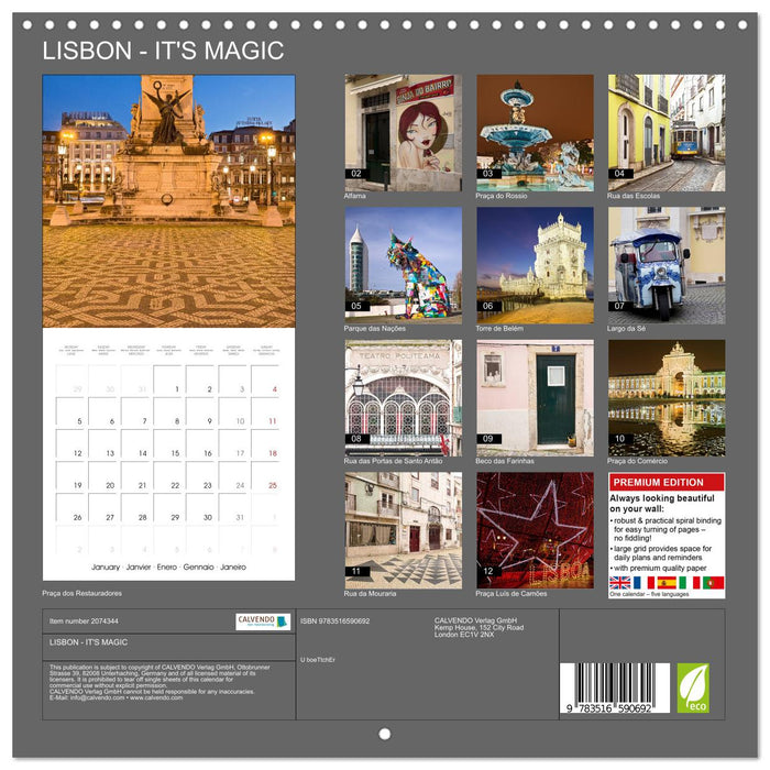 LISBON - IT'S MAGIC (CALVENDO Monthly Calendar 2026)